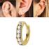 14K Gold Jeweled Single Hoop - Cartilage, Helix, Conch, Nose