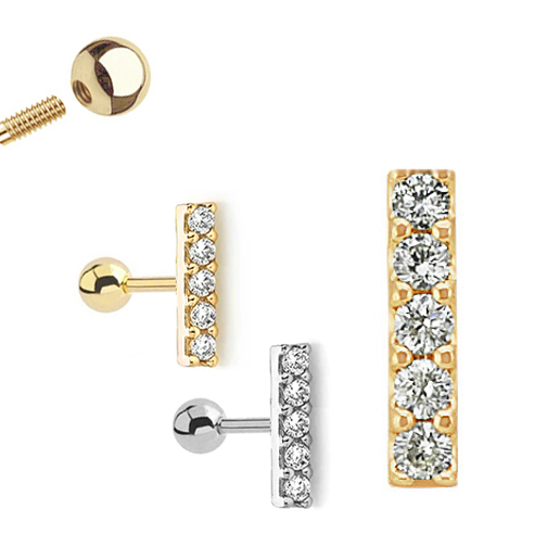 16 Mm Gold-Tone Straight Spiked Surgical Steel Barbell | In Stock! | Otsu - Foto 5