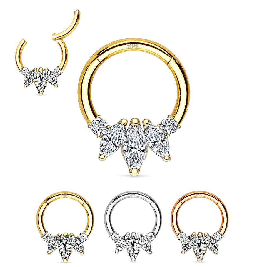 DAUGUHTERS JEWELRY 14K リング Moissanite 14k Yellow Gold Over Silver Hoop Earrings and