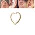 14K Gold Open Heart Daith, Rook, Helix Single Earring