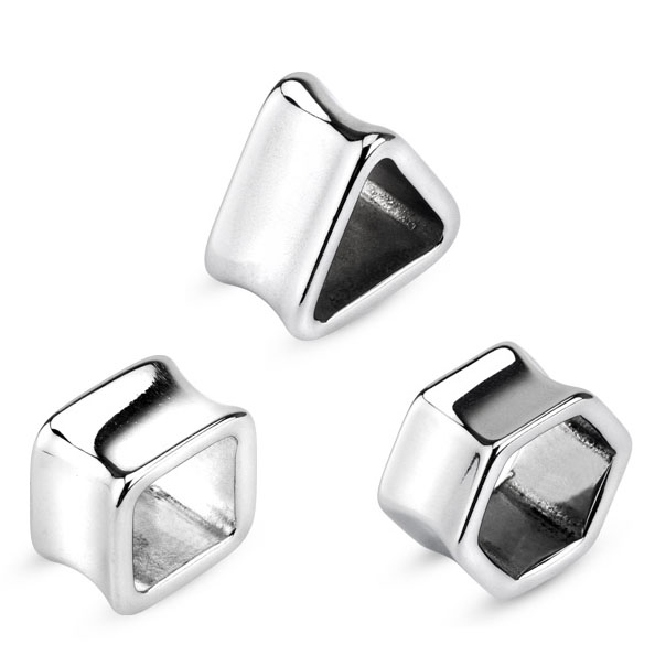 Pair of 316L Geometric Tunnel Plug Earrings