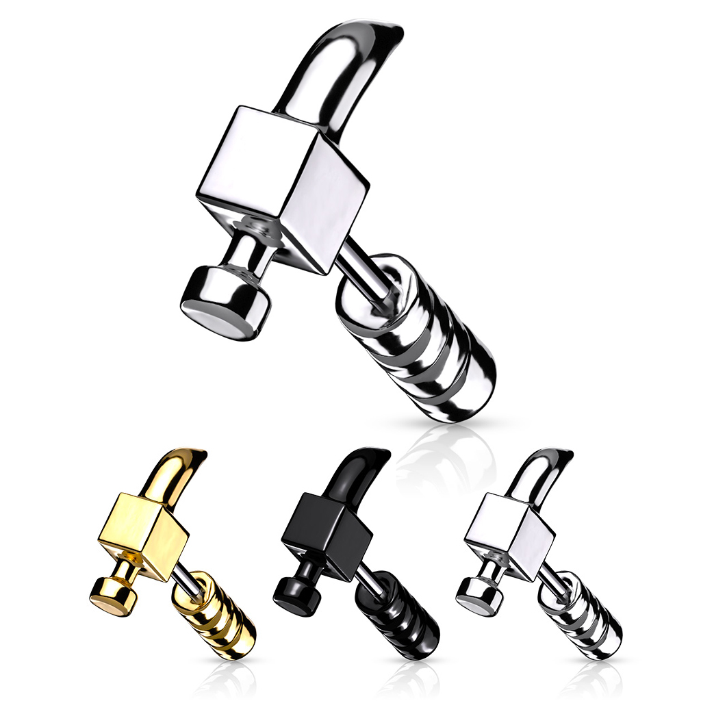 316L Hammer Barbell Earlobe