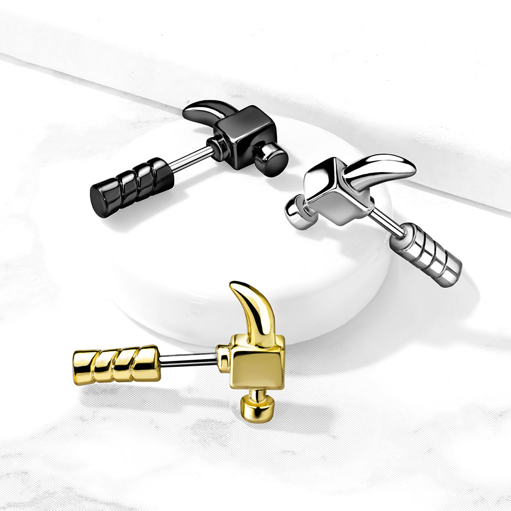 316L Hammer Barbell Earlobe