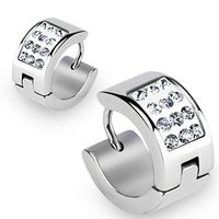 Pair of 316L Huggie Earrings - Ferido Gems