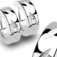 Pair of 316L Stainless Steel Huggie Earrings