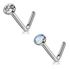 32 PCS CZ Nose Hoop Rings - L-Shaped 20G Surgical Steel Studs With Cubic Zirconia 6 thumbnail image