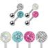 Labret Bars Ferido Crystal Shamballa Monroe Lip Stud Tragus Piercing Jewellery E - Foto 3