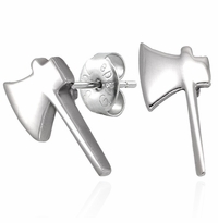 Pair of Axe 316L Stainless Steel Earrings