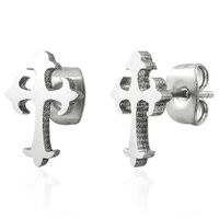 Pair of Cross 316L Stainless Steel Earrings