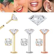 DIAMOND 18G Flat Back Push-In Stud (Clarity I1-I2)