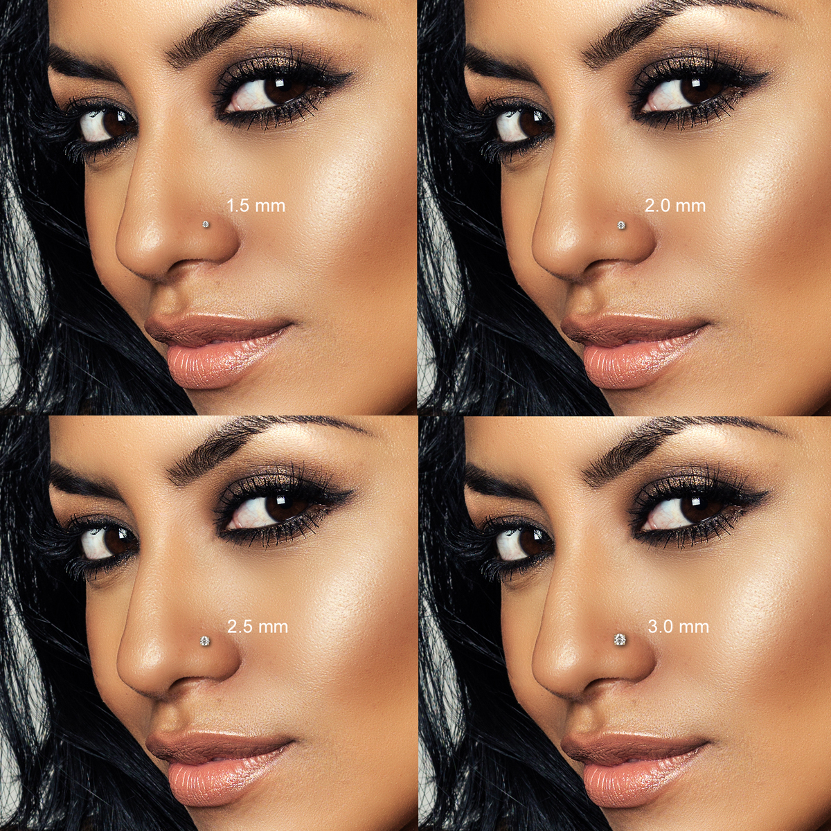 DIAMOND Nose Ring (Screw Type, LowProfile)