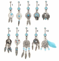 316L Dreamcatcher Belly Button Ring Collection