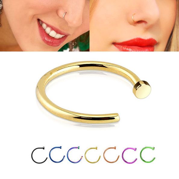 Easy Fit PVD 316L Open Nose Hoop