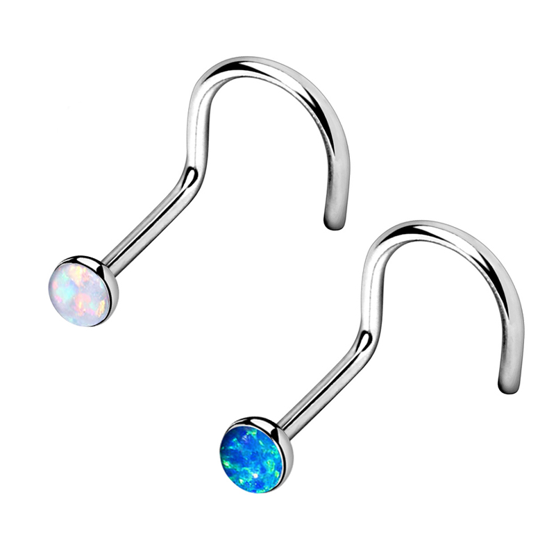 G23 Titanium 2mm Bezel Opal Nose Screw