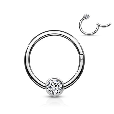 G23 Titanium Gem CBR Seamless Clicker Ring - 16G, 5/16"