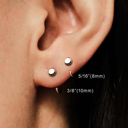G23 Orecchini In Titanio Per Orecchie Sensibili - Mezzo Cerchio A C Con Zirconi, 14 Mm, Ipoallergenici, Leggeri, Regalo Donna - 2