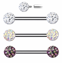 G23 Titanium Internally Threaded Ferido Ball Nipple Ring