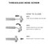 G23 Titanium Threadless Bend-To-Fit Push-In Nose Screw Ring - CZ Trinity
