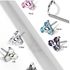 G23 Titanium Threadless Bend-To-Fit Push-In Nose Screw Ring - CZ Trinity