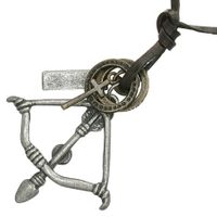 Vintage Leather Necklace - Archery / Dream Catcher