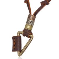 Vintage Leather Necklace - Arrow
