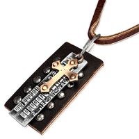 Handcrafted Vintage Leather Necklace - Cross