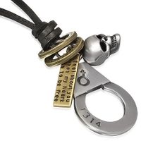 Vintage Leather Necklace - Handcuff
