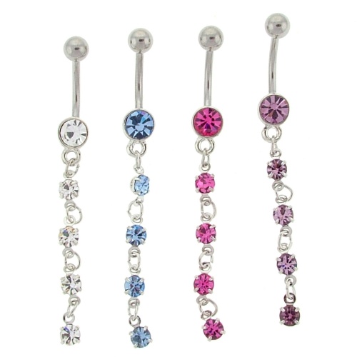 Jeweled Rope Belly Button Ring