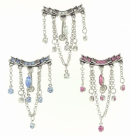 316L Reverse Fancy Antique Multi Jeweled Belly