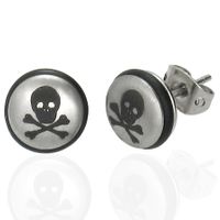 Pair of Skull 316L Stainless Steel Earrings