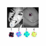 how to change phone from vibrate to ring 14G Surgical Steel Spikes Vibrating Tongue Ring Barbell 5/8