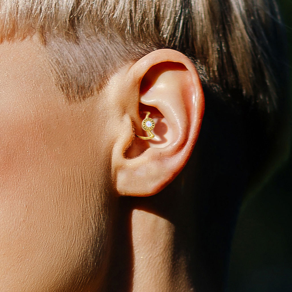Orecchini A Luna E Stella In Acciaio Inossidabile 316L – Labret, Monroe, Tragus, Helix – Oro Rosa E Argento