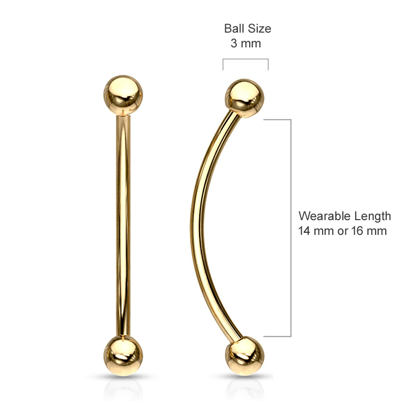 316L Wear Resistant Snake Eyes Tongue Ring Barbell