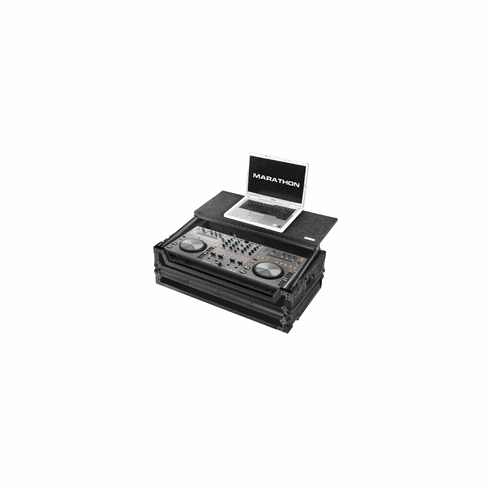 MARATHON  FLIGHT ROAD CASE  MA-DDJLTBLK  "BLACK Series" - Case to Hold 1 x Pioneer DDJ-T1 Traktor or DDJ-S1 Serato Itch Controller with Laptop Shelf