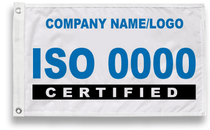    Custom ISO Certified Flag -Personalize Your Own Custom ISO Flag ! 