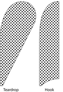Polka Dot Feather Flags - Black