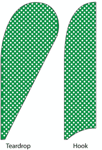 Polka Dot Feather Flags - Green/White