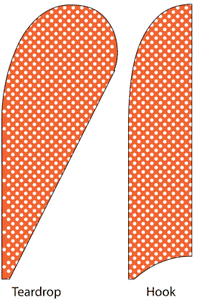 Polka Dot Feather Flags - Orange & White