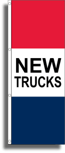   Tall Horizontal Message Flags - New Trucks