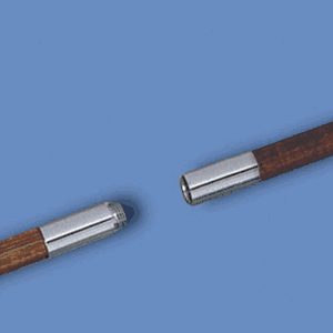Wood-Chrome 1 1/8"