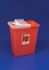 18 Gallon Sharps Container, Red Base / White Lid, Free Standing Locking Lid Horizontal Entry Nestable Waste Can Style, sold as 5/Case by SharpSafety, Cardinal 8998 <br><br><font color="red"><b>BACK TO THE PRODUCT TABLE, <a href="https://www.aaawholesalecompany.com/needles-and-syringes-sharps-collectors-18-gallon-waste-containers.html">CLICK HERE</a></b></font>
