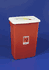 18 Gallon Sharps Container, Red Base / White Lid, Free Standing Locking Lid Vertical Entry Nestable Waste Can Style, sold as 5/Case by SharpSafety, Cardinal 8998S <br><br><font color="red"><b>BACK TO THE PRODUCT TABLE, <a href="https://www.aaawholesalecompany.com/needles-and-syringes-sharps-collectors-18-gallon-waste-containers.html">CLICK HERE</a></b></font>