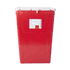 18 Gallon Sharps Container, Red Base / White Lid, Free Standing Locking Lid Vertical Entry Nestable Waste Can Style, sold as 7/Case by SharpSafety, MK Brand 2268 <br><br><font color="red"><b>BACK TO THE PRODUCT TABLE, <a href="https://www.aaawholesalecompany.com/needles-and-syringes-sharps-collectors-18-gallon-waste-containers.html">CLICK HERE</a></b></font>