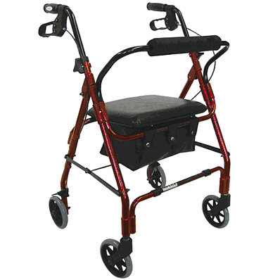 4 Wheel Rollator, 6" Casters
