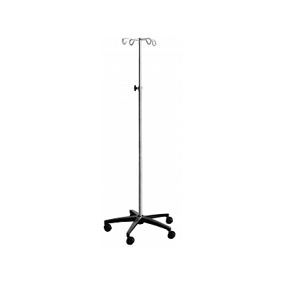 5-leg Chrome Iv Stand With Tru-loc - Pole, Iv