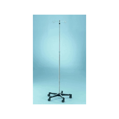 5-leg Stainless Steel Iv Stand - Pole, Iv, 2-