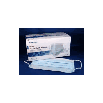 Earloop Procedure Mask, pleated, COLOR BLUE