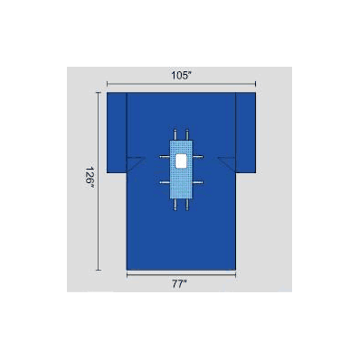 Abdominal Drape Lap Chole Drape 105 W X 77 W