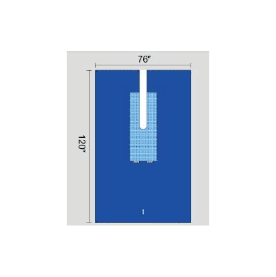 Abdominal Drape Split Drape 76 W X 120 L Inch