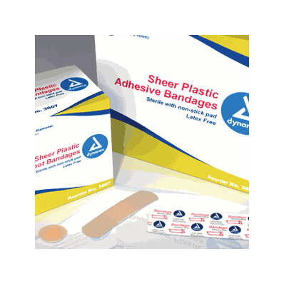 Adhesive Bandage, 3/4" x 3" Sheer Strips